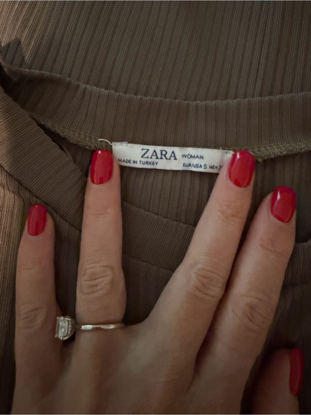 Zara Ribbed Set in Taupe - Picture 5 of 7